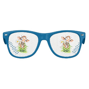 Kids Retro Party Shades Cow Sunglasses