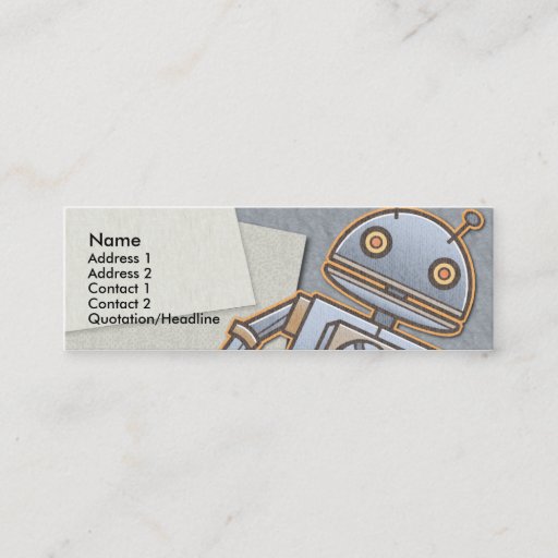 Customizable Kids Retro Rocket Skinny Profile Cards Business Cards