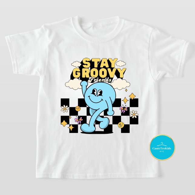 Kids Retro Shirt | Stay Groovy T-Shirt  (Creator Uploaded)