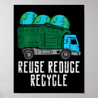 Kids Reuse Reduce Recycle Garge Truck Earth Boys K