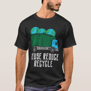 Kids Reuse Reduce Recycle Garge Truck Earth Boys K T-Shirt