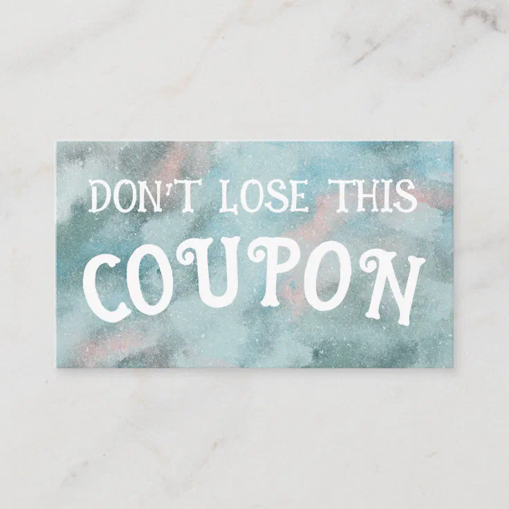 Kids Reward Coupons Business Card Zazzle