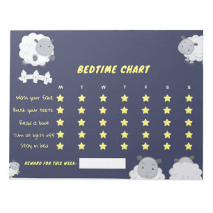 Kids Reward System Bedtime Responsibility Tracker Notepad