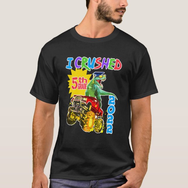 Kids Rex Monster Truck 5th Grade Graduation   T-Shirt (Front)