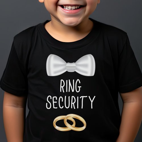 Kids Ring Bearer Ring Security Cute Boys Wedding T_Shirt