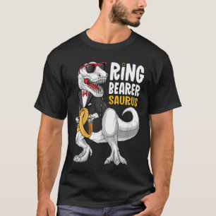 Kids Ring Bearer Saurus  Tux T Rex Wedding Boys Ri T-Shirt