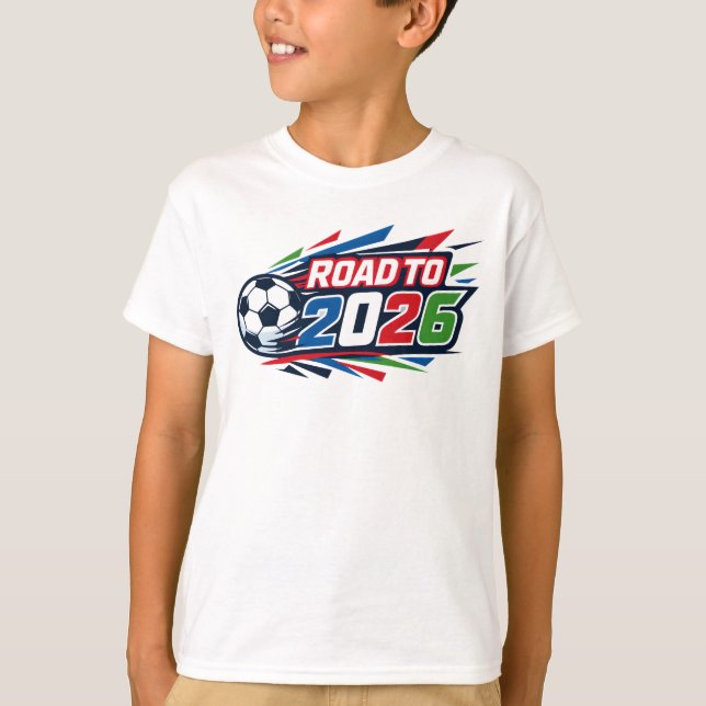 Kids Road To The 2026 World Cup T-Shirt (Front)
