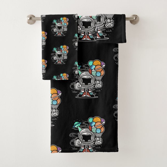 Kids Robot Bath Towel Set (Insitu)