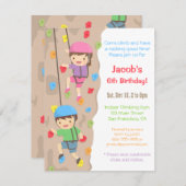 Kids Rock Climbing Birthday Party Invitations (Front/Back)