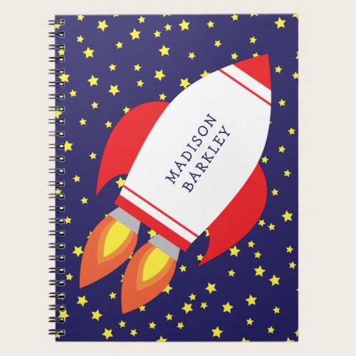 Kids Rocket Ship Outer Space Cute Notebook Kids Rocket Ship Outer Space Cute Notebook