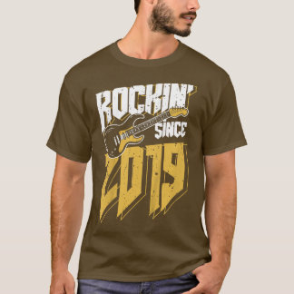Kids Rockin' Since 2019 Vintage Rock Music Fan 3rd T-Shirt