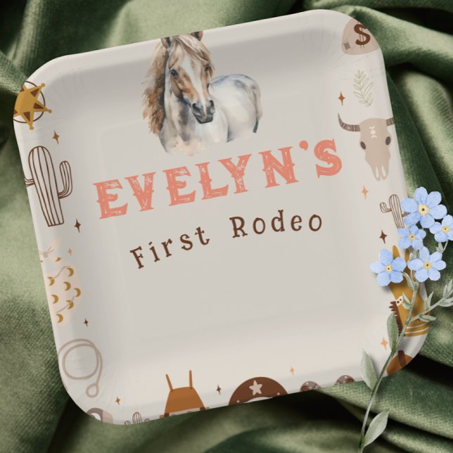 Kids Rodeo Cowboy Rustic Western   Paper Plates (Creator Uploaded)