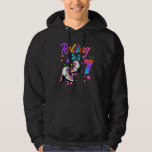 Kids Rolling Into 7 Year Old Roller Skate Girl 7th Hoodie