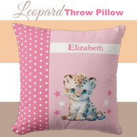 Kid's room add name cute leopard pink