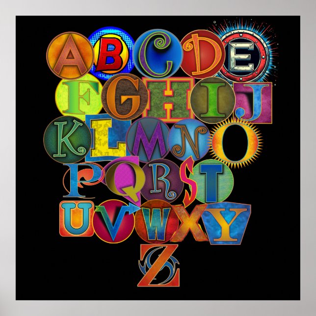 Kid's Room Alphabet  Poster (Front)