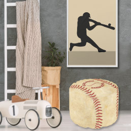 Kids Room Decor Baseball Pouf