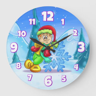 Kids Room Decor Round Clock