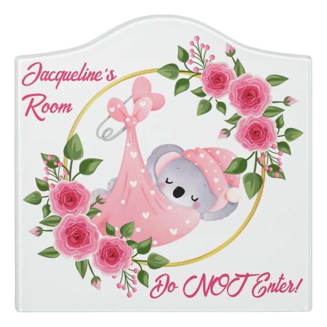 kids room do not enter door sign (Large Crest Front)