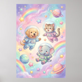 Kids Room Nursery Wall Art Poster Decor Animals