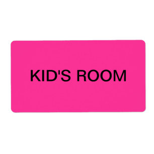 Kid's Room Packing & Moving Label