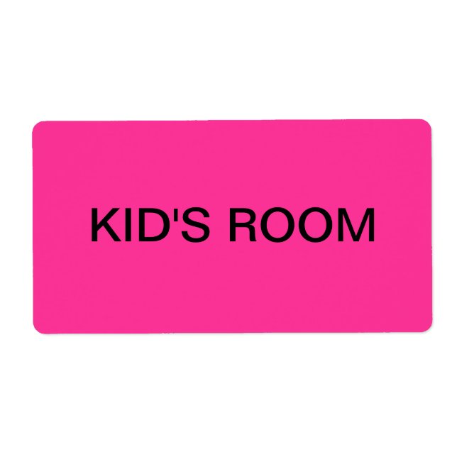 Kid's Room Packing & Moving Label (Front)