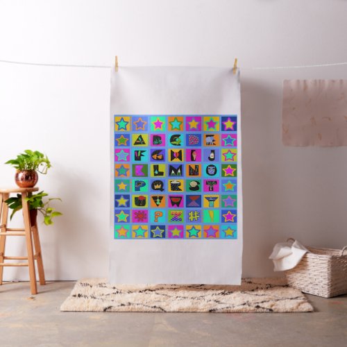 Kids Room Playmat or Alphabet Quilt _ 56x56 inch Fabric