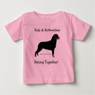 Kids & Rottweilers Belong Together! Baby T-Shirt