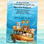 Kids Safari Animal Boat Ride Birthday Party     Invitation<br><div class="desc">Set sail on a wild adventure with our Kids Safari Animal Boat Ride Birthday Party Invitation! Perfect for a birthday party filled with fun and excitement, these invitations promise an unforgettable celebration for your little explorer. Features: Adorable Safari Animal Design: Featuring cute safari animals like lions, zebras, giraffes, and elephants...</div>