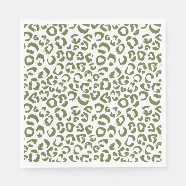 Kid's Safari Leopard Birthday Party Napkins (Front)