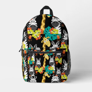 Kids Safari Nursery Art Bedroom Decor Printed Backpack
