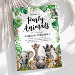 Kids Safari Party Animals Birthday Invitation<br><div class="desc">There’s nothing quite like a jungle-themed birthday party to bring out the party animal in any child. With vibrant watercolor zoo animals, lush tropical rainforest foliage, and a bold “calling all party animals” template, these kids’ jungle birthday party invitations will inspire guests to make the trek to your party jungle....</div>