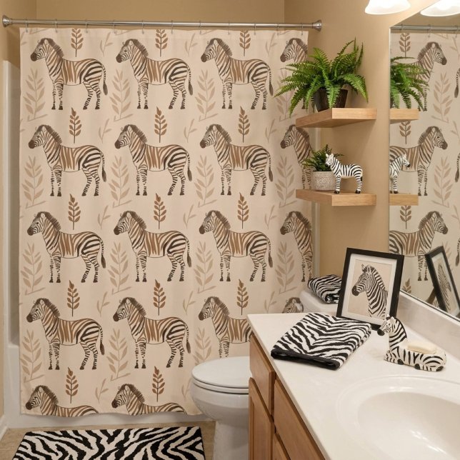 Kids Safari Zebra Shower Curtain (Creator Uploaded)