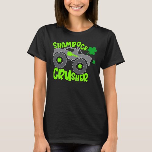 Kids Saint Patricks Day for Monster Truck Lover Bo T_Shirt