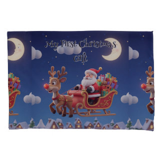 Kids' Santa Rudolph Standard Pillowcase