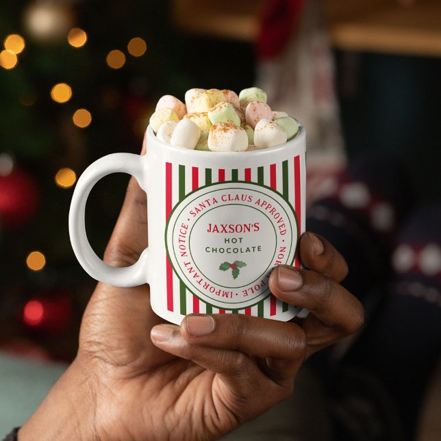 Kids Santa's North Pole Hot Chocolate Christmas Coffee Mug (Creator Uploaded)