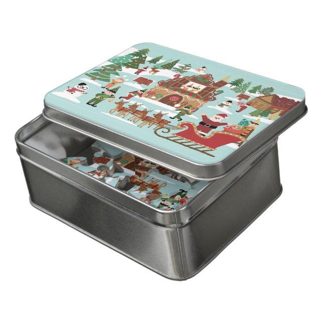 Kids Santa's North Pole  Jigsaw Puzzle (Lid Open)