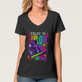 Kids School child astronaut enrollment Ready to ex T-Shirt