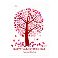 Kids School Classroom Valentine Cards Tree of Love