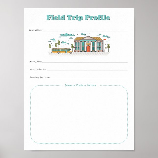 Kids School Field Trip Profile Download Printable Poster (Front)