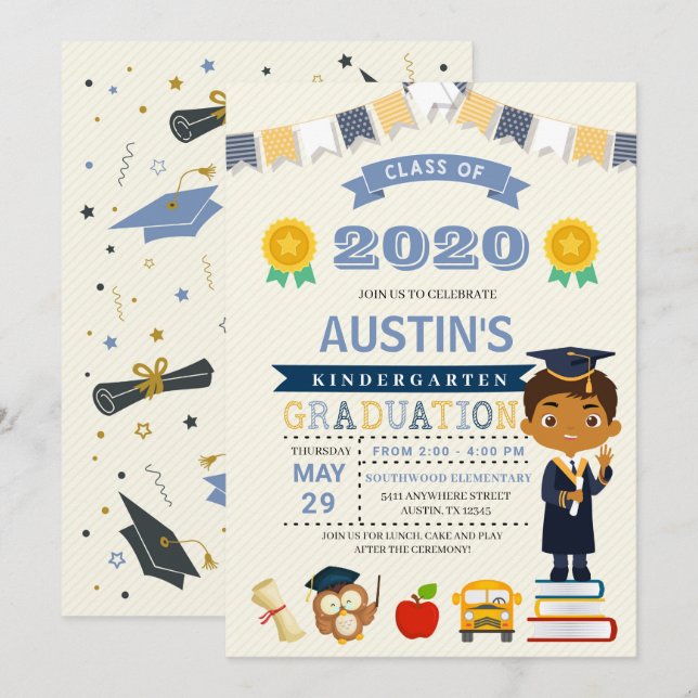 Kids School Graduation Announcement Invitation (Front/Back)