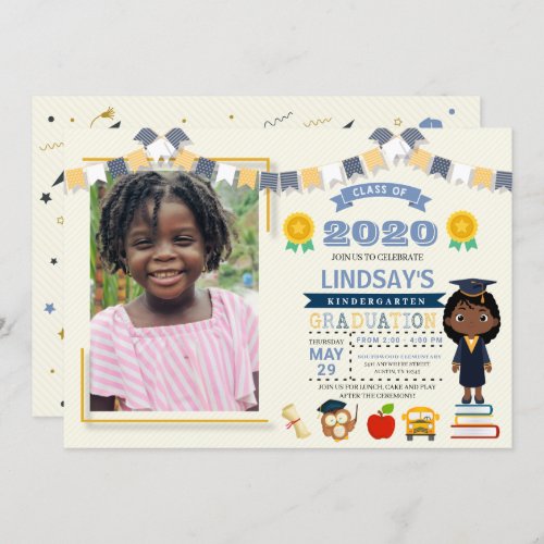 Kids School Graduation Photo Invitation