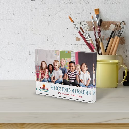 Kids School Year Keepsake Photo Block