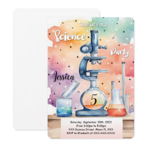 Kids Science Birthday Invitation