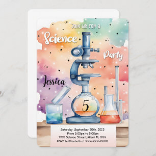 Kids Science Birthday Invitation