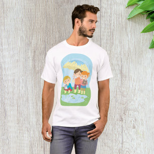 Kids Science Nature Study in Rain T-Shirt