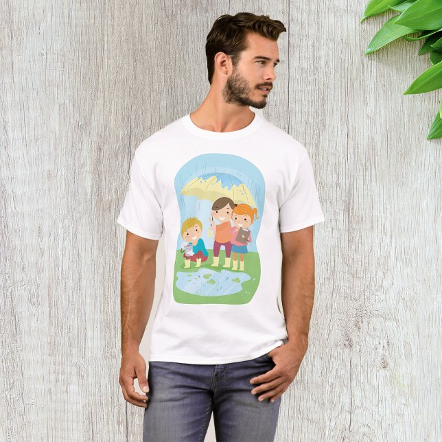 Kids Science Nature Study in Rain T-Shirt (Creator Uploaded)
