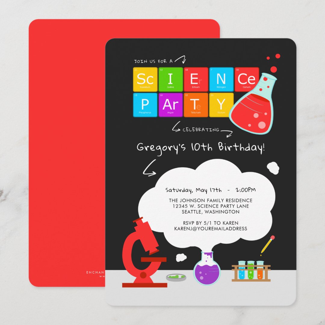 Kids Science Party Invitation | Zazzle