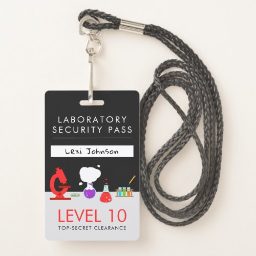 Kids Science Party Security Pass Badge