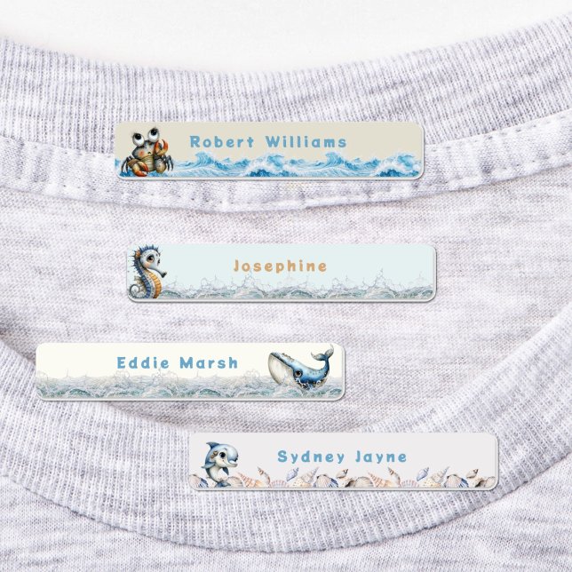Kids Sea Life Custom Clothing Labels (Creator Uploaded)