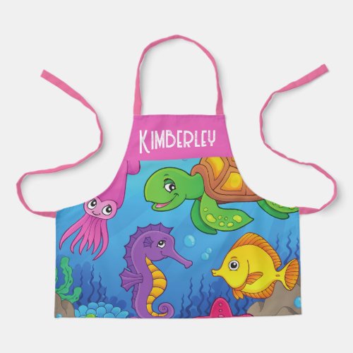 Kids Sea World Friends Apron